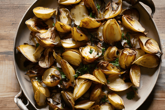 Roasted Jerusalem Artichokes with Garlic, Thyme and Lemon
