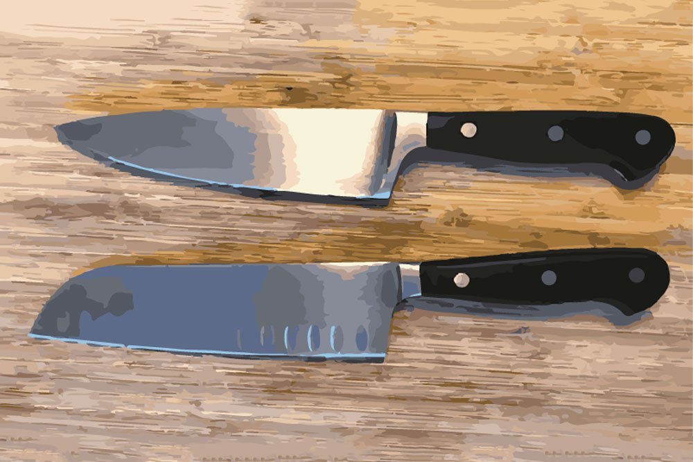 What Is the Difference Between a Chef's Knife and Santoku? santokuknives