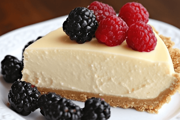 Creamy No-Bake Condensed Milk Cheesecake with Berries