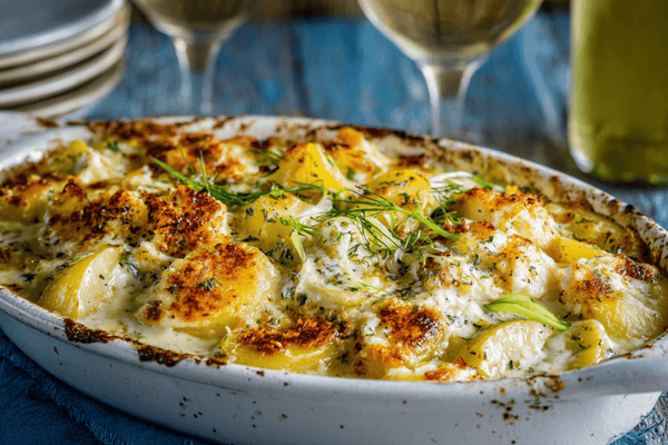 Creamy Smoked Haddock Gratin with Leeks and Potatoes